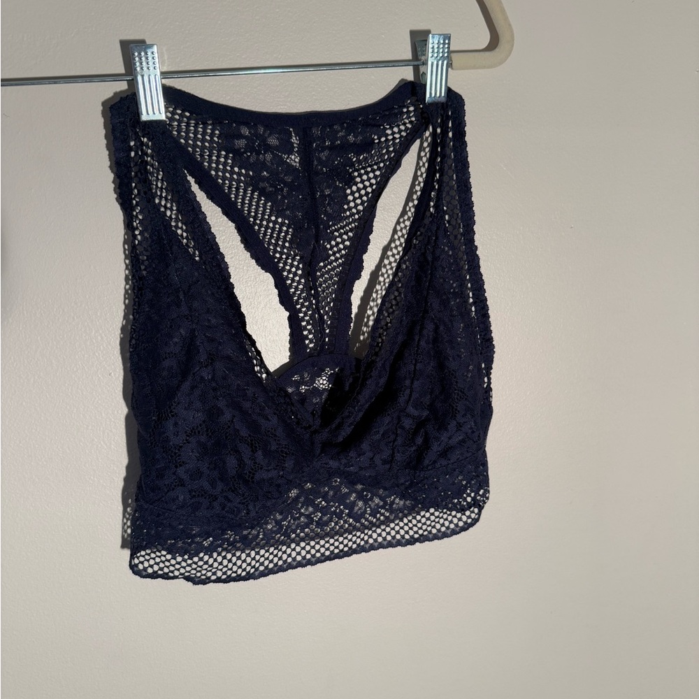 Adore Navy Lace Racerback Bralette Top
